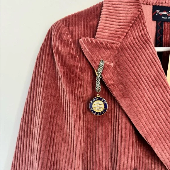 Rowing Blazers NWT Medium Corduroy Diana Blazer in Dusty Rose Pink - Picture 9 of 10